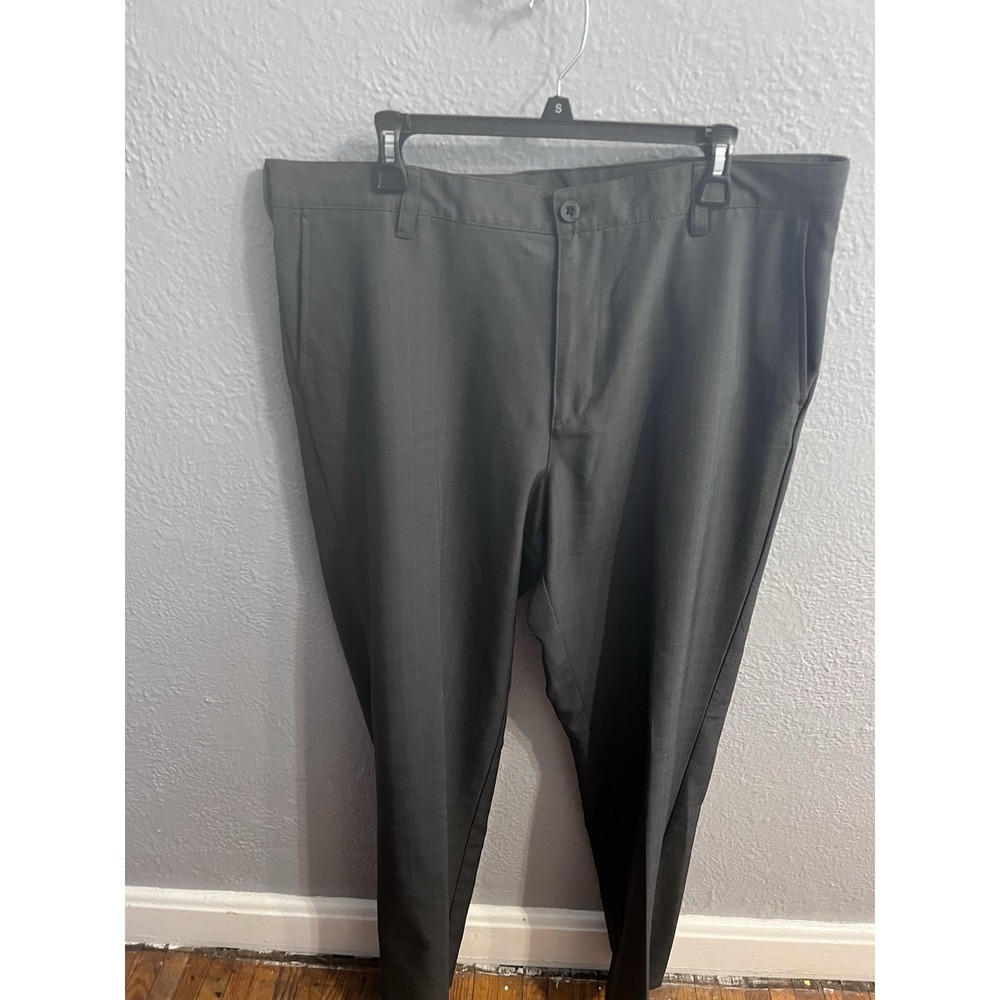 Izod Golf Pants Mens 38x34 Charcoal Gray‎ Plaid